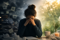 Personne autiste en situation d’épuisement, illustrant le burn-out autistique et le chemin vers la récupération.