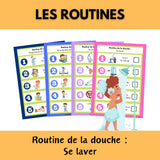 La routine de la douche