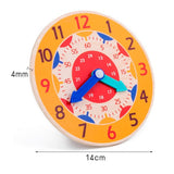 horloge en bois orange