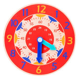 horloge montessori rouge