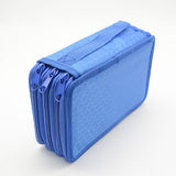 trousse 3 compartiment bleue